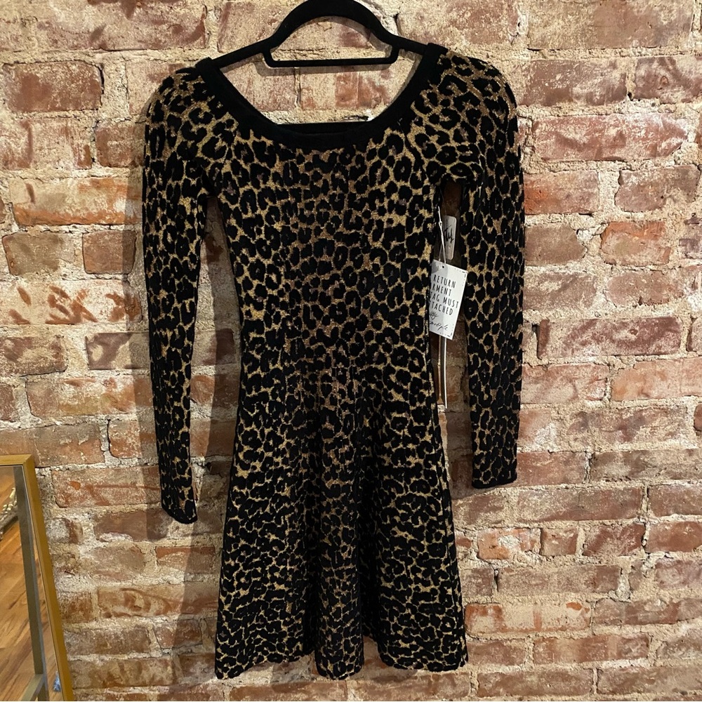 NWT Ronny Kobo Cheetah Dress